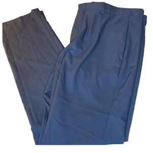 Perry Ellis Portfolio Very Slim Flat Front Men’s Dress Pants- Blue 36x32